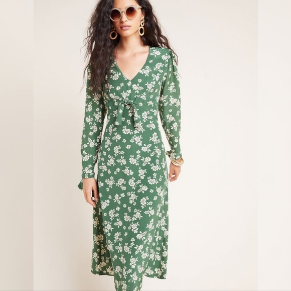 NWT Kachel X Anthropologie Sailors Floral Midi Dress 8 - Picture 1 of 13